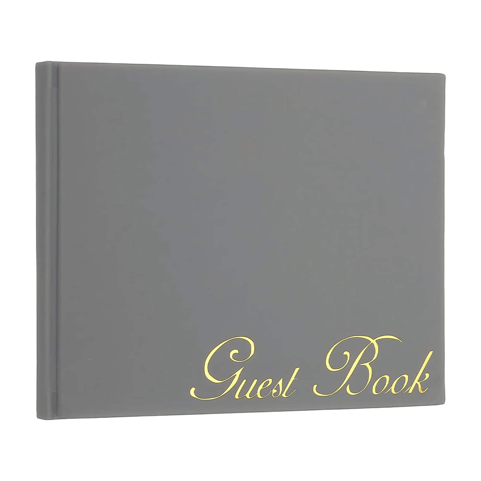 Unique Bargains - Elegant Guestbook 9x7 Inch PU Leather Wedding Sign in Book with 50 Blank 120GSM Pages for Events - Dark Gray price history on PriceWatchPro