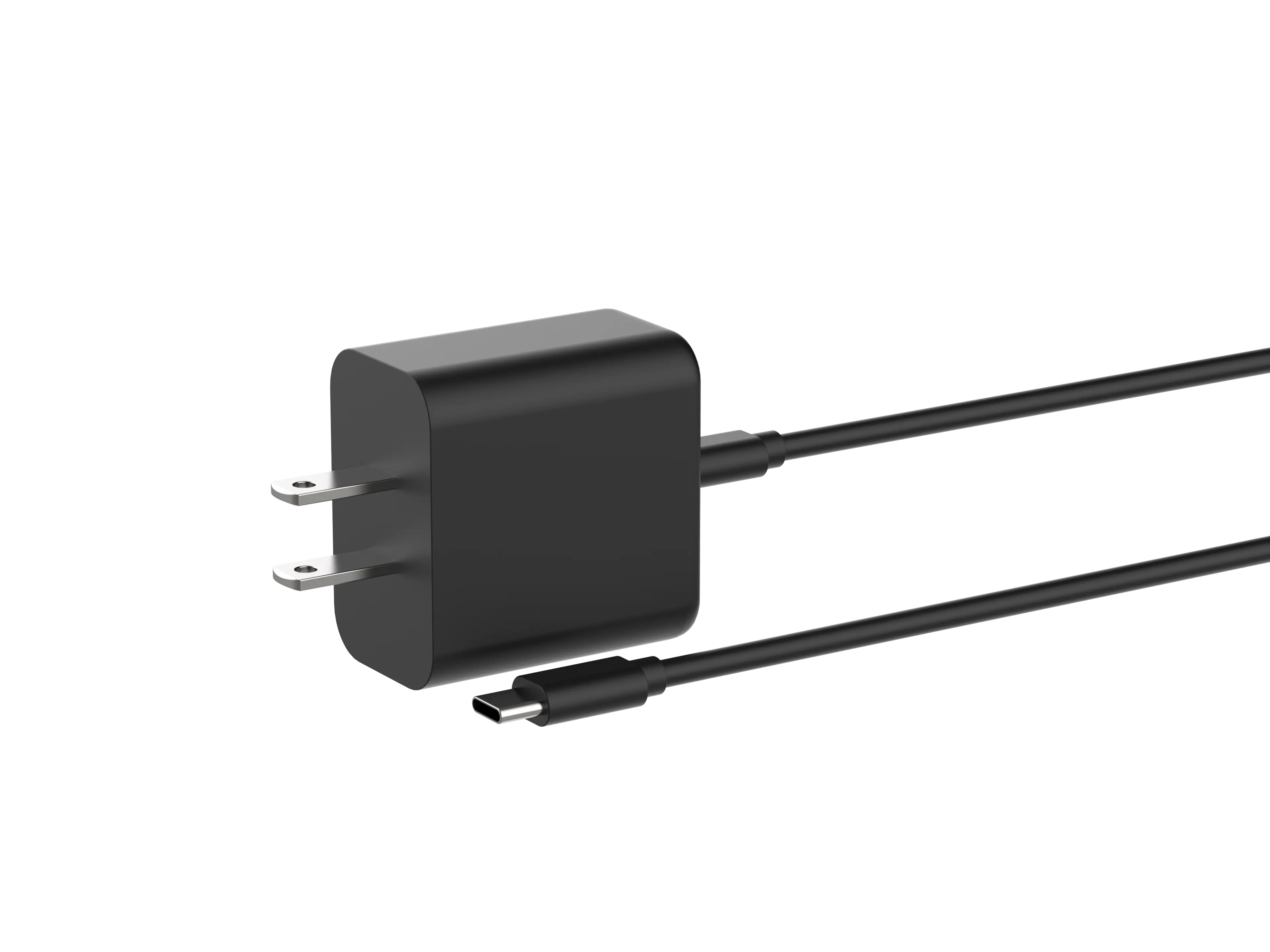 Angle. Biogenik - 65W AC Wall Charger w/ 5ft USB - C to USB - C Cable.