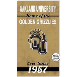 Jardine - Oakland Golden Grizzlies 11" x 20" Indoor/Outdoor Home Of The Sign - Gold