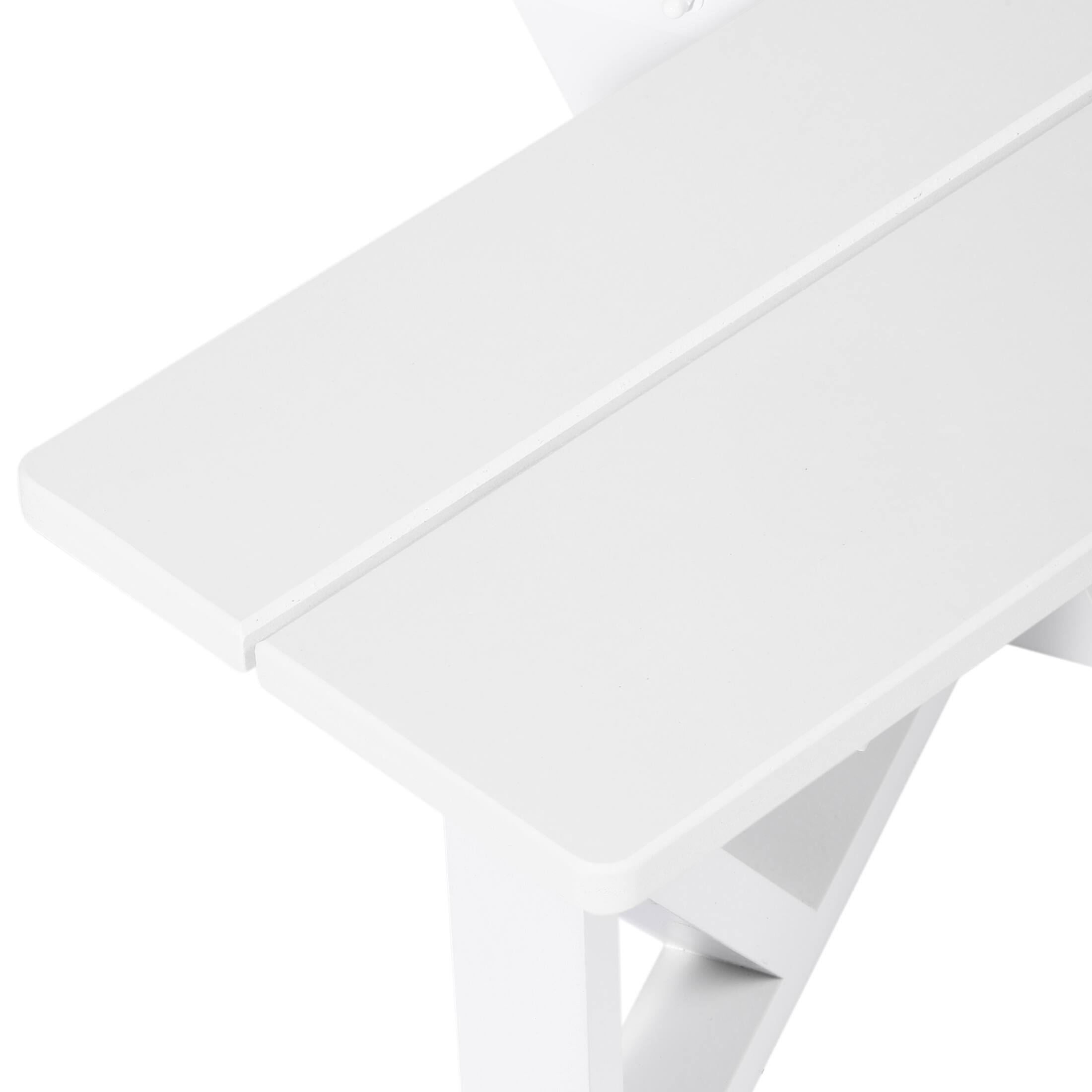 Alt View 3. WestinTrends - WestinTrends Greenville Outdoor 48" HDPE 8-Person Patio Octagon Picnic Table - White.