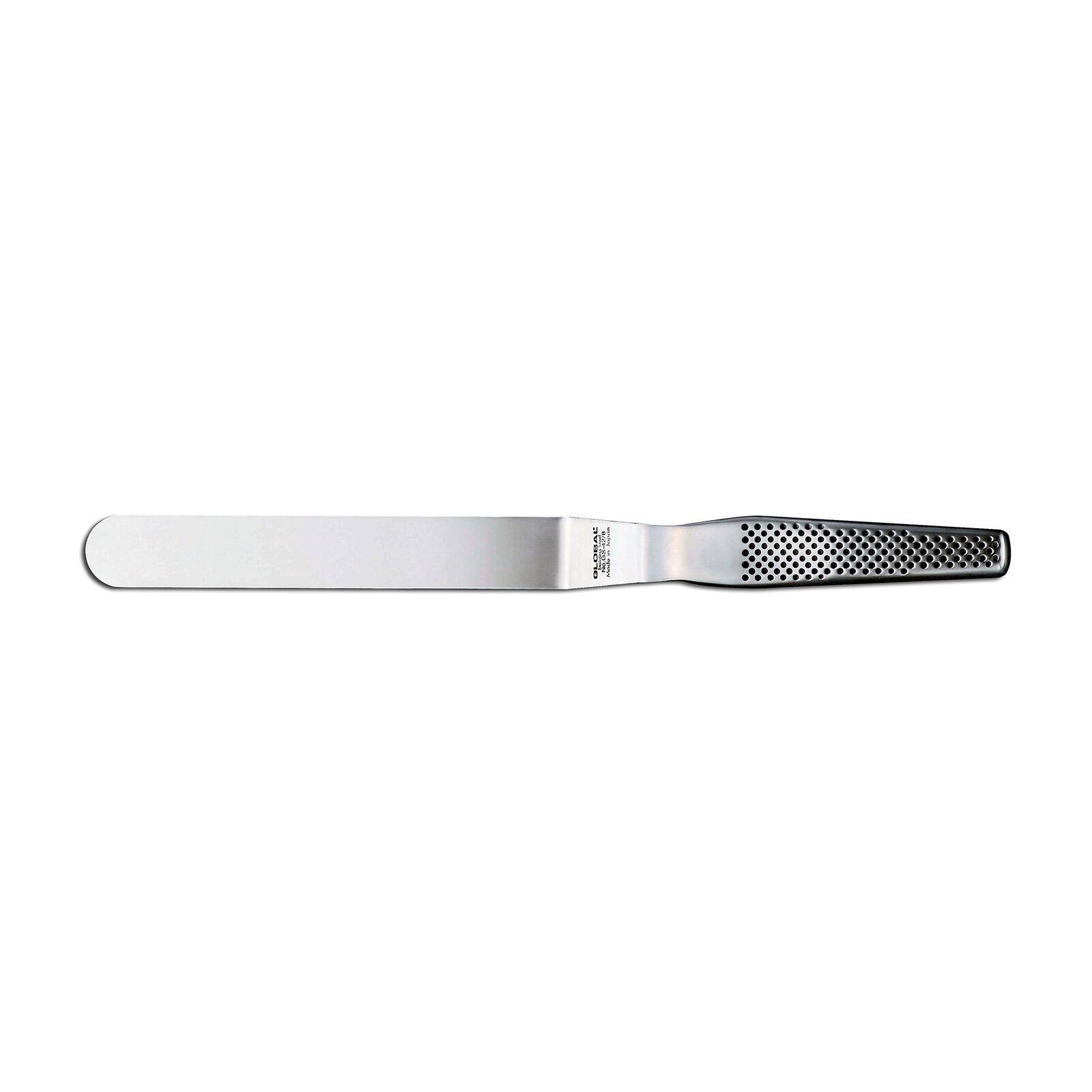 Front. Global - 8" Cranked Spatula / Offset Palette Knife - Silver.