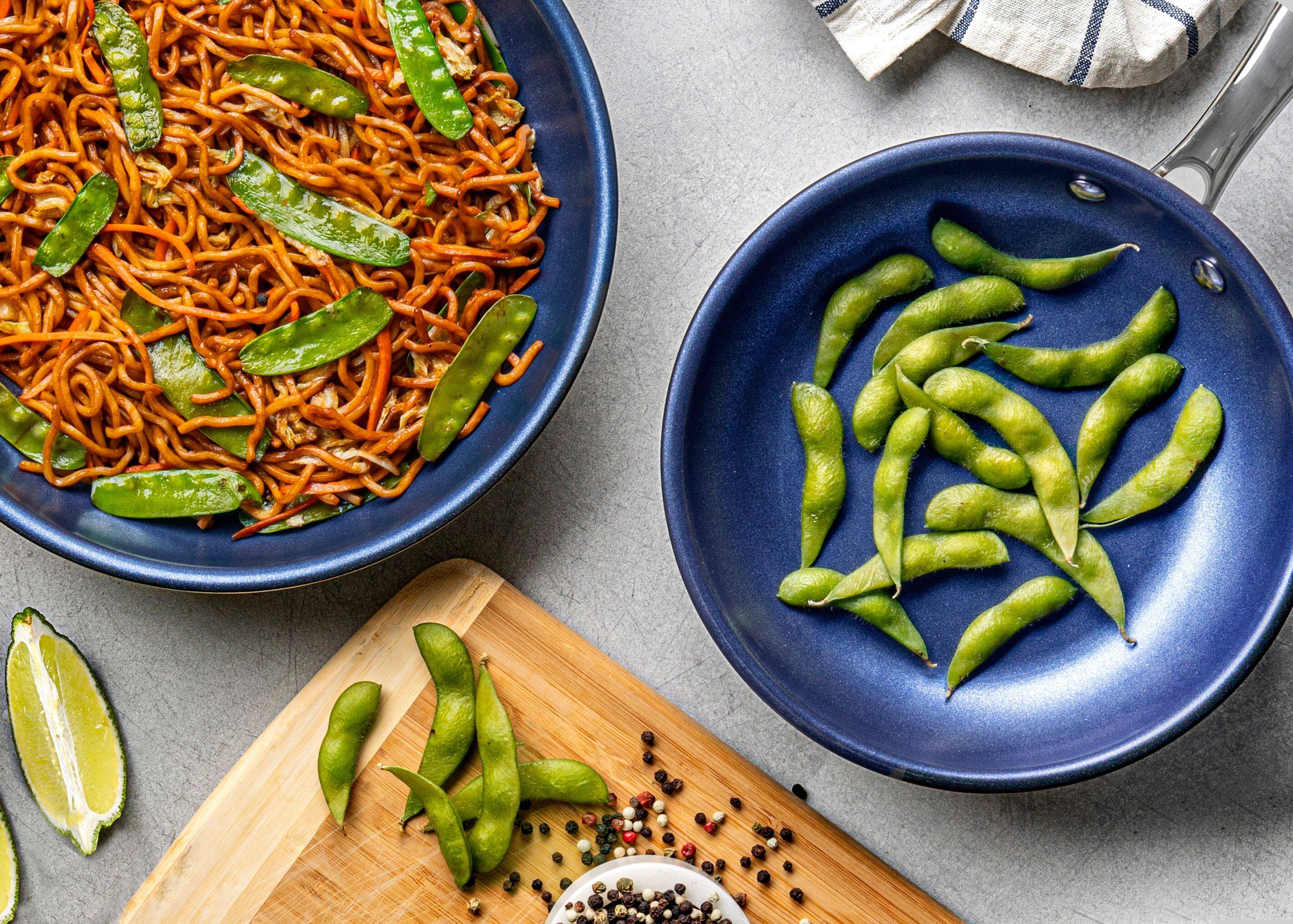 Alt View 3. Granitestone - Granitestone Blue Stainless Steel 9.5'' + 11'' Fry Pan Set - Blue.