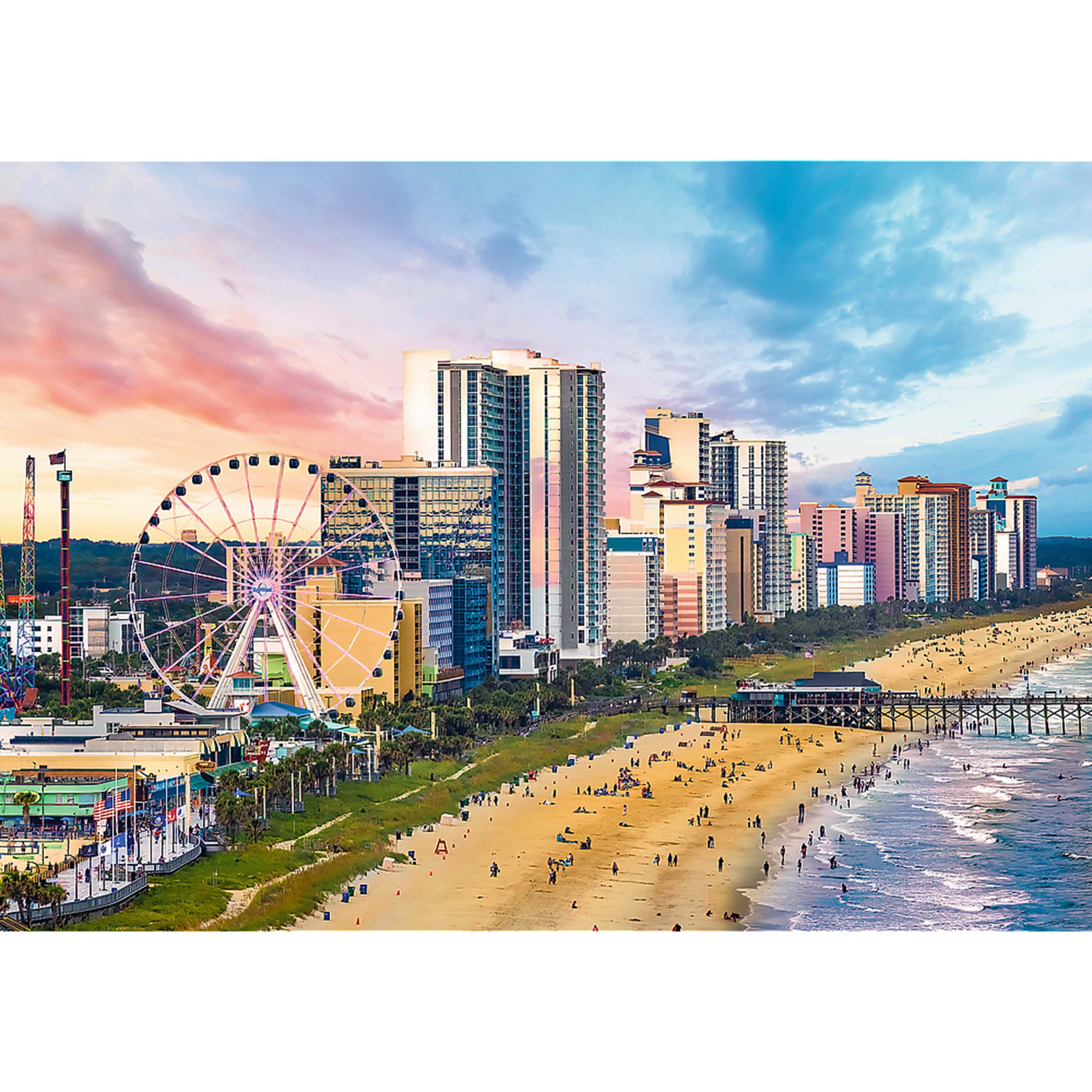 Alt View 1. Trefl - Trefl Red 1000 Piece Puzzle - Myrtle Beach.