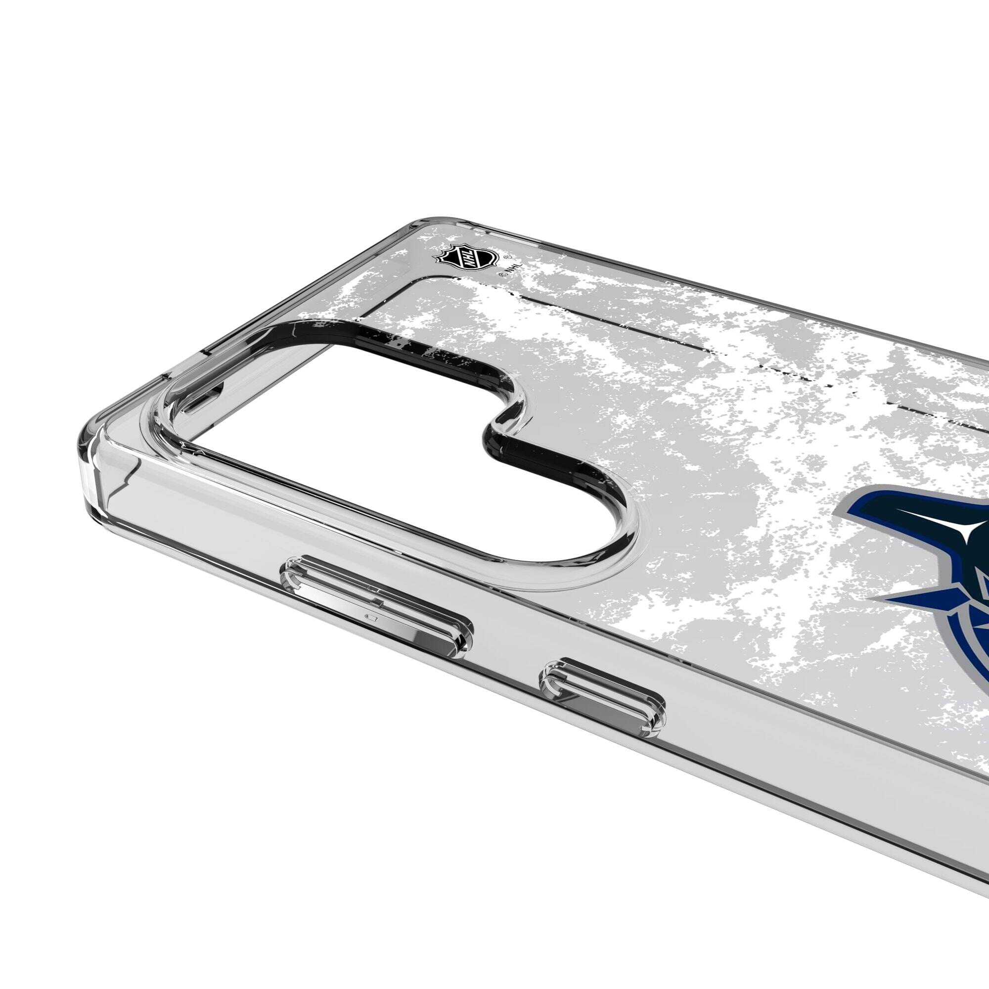 Alt View 2. Keyscaper - Vancouver Canucks Galaxy Stripe Clear Ice Case - S23 Ultra - Multicolor.