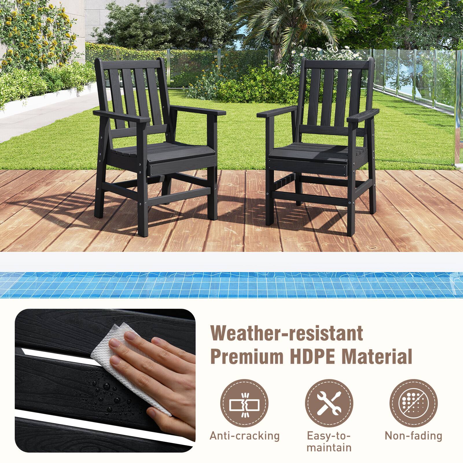 Weather-resistant Premium HDPE Material  
Anti-cracking  
Easy-to-maintain  
Non-fading