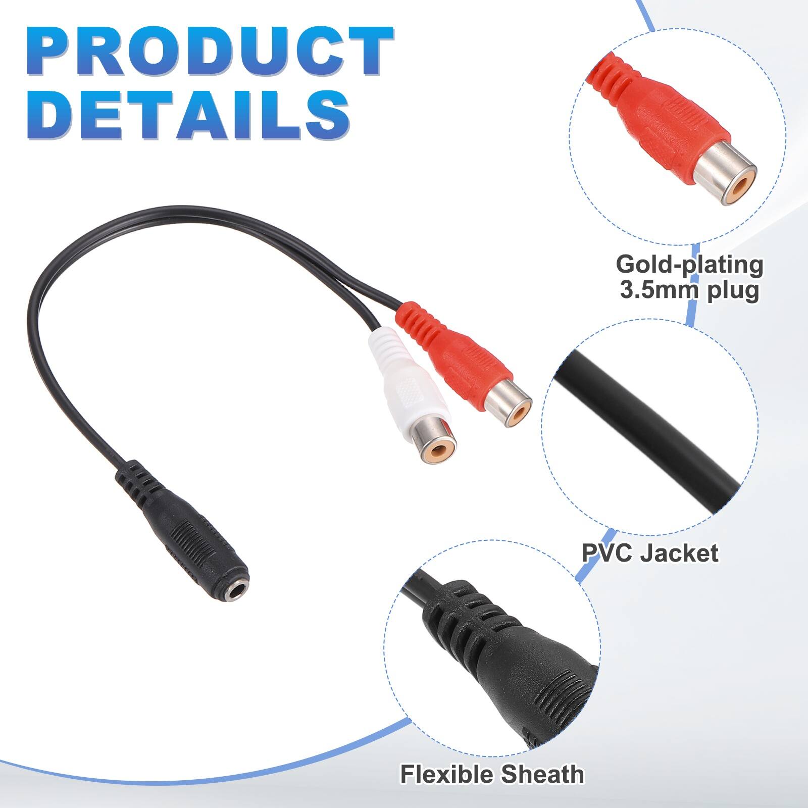PRODUCT DETAILS

- Gold-plating 3.5mm plug
- PVC Jacket
- Flexible Sheath