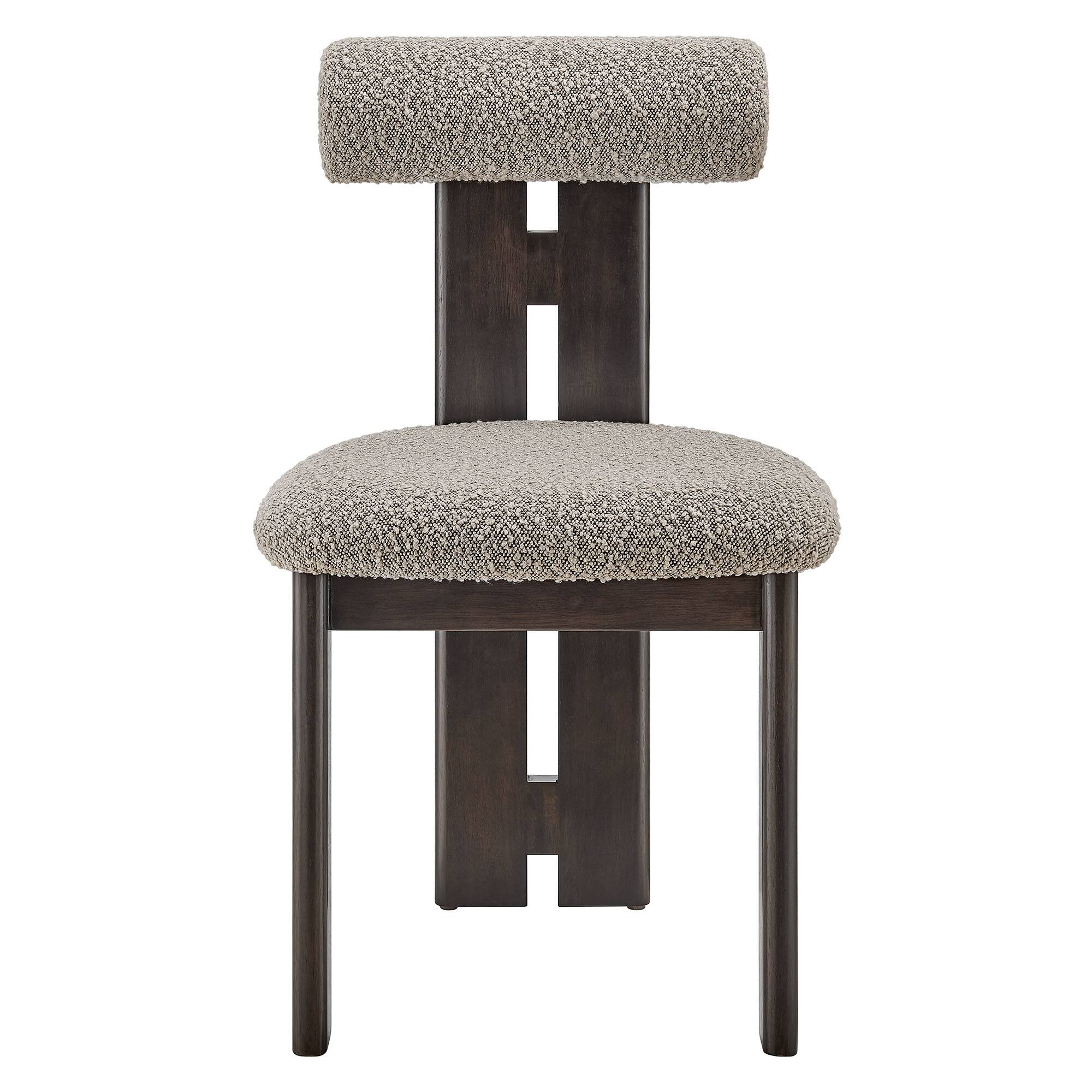 Alt View 3. Modway - Torian Boucle Fabric Dining Chair Set of 2 by Modway - Brown.