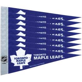 Rico Industries - Toronto Maple Leafs NHL Pennant Set - Set of 8 Mini Pennants - Multi