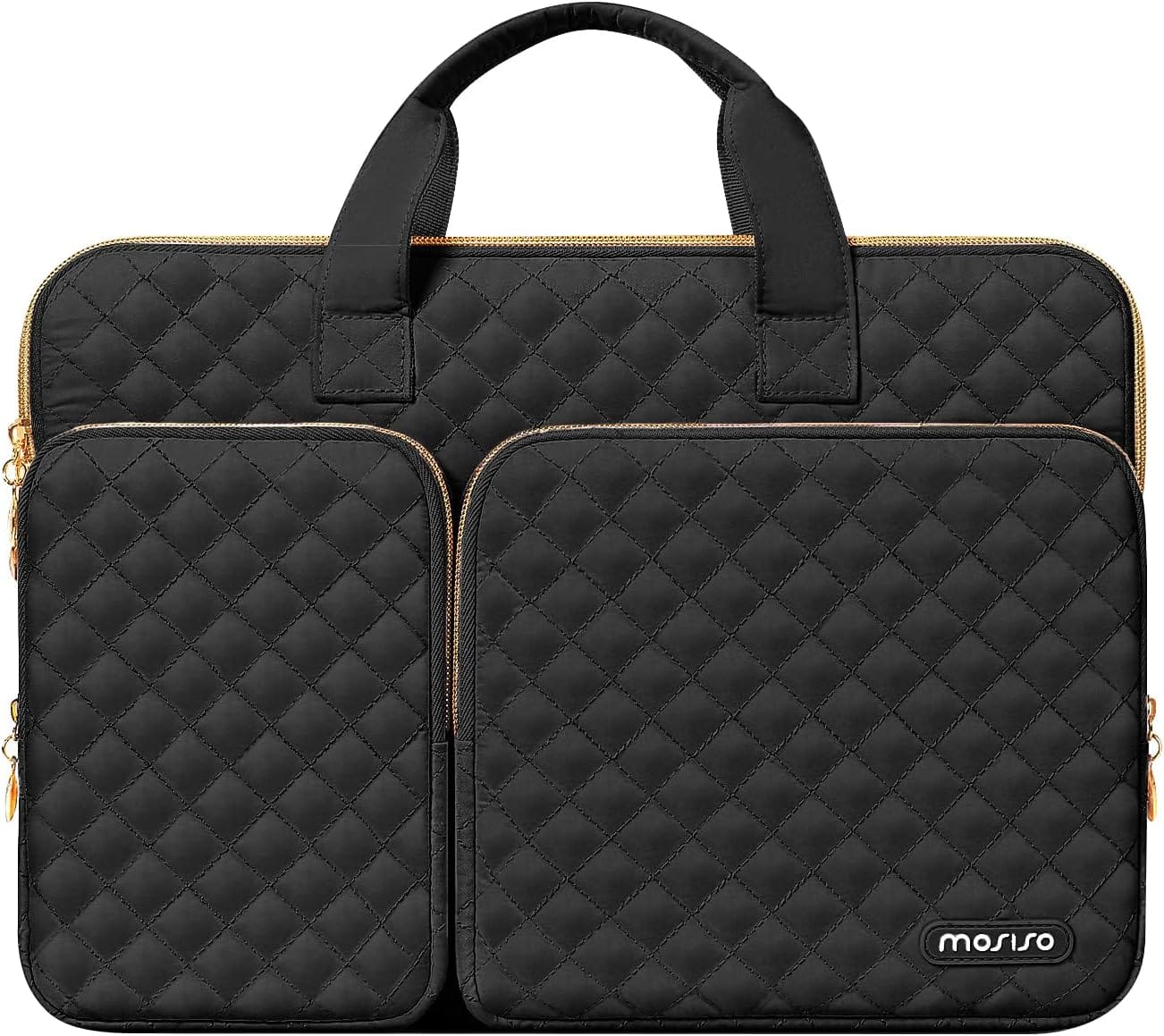 mosiso - 360 Protective Laptop Sleeve 15-16 Inch Laptop Case with Handle for MacBook Pro 16 M5 M4 M3 M2 M1 HP Acer Dell Lenovo - Black