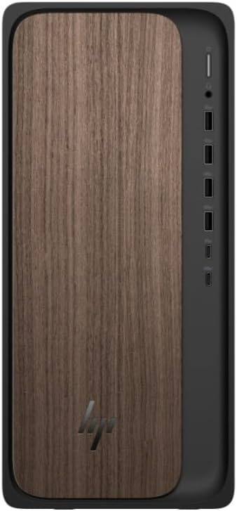 Left. HP - HP OmniDesk Desktop PC, Ultra 7 265, 32GB, 2TB, Windows 11 - M03-0039 - Black.