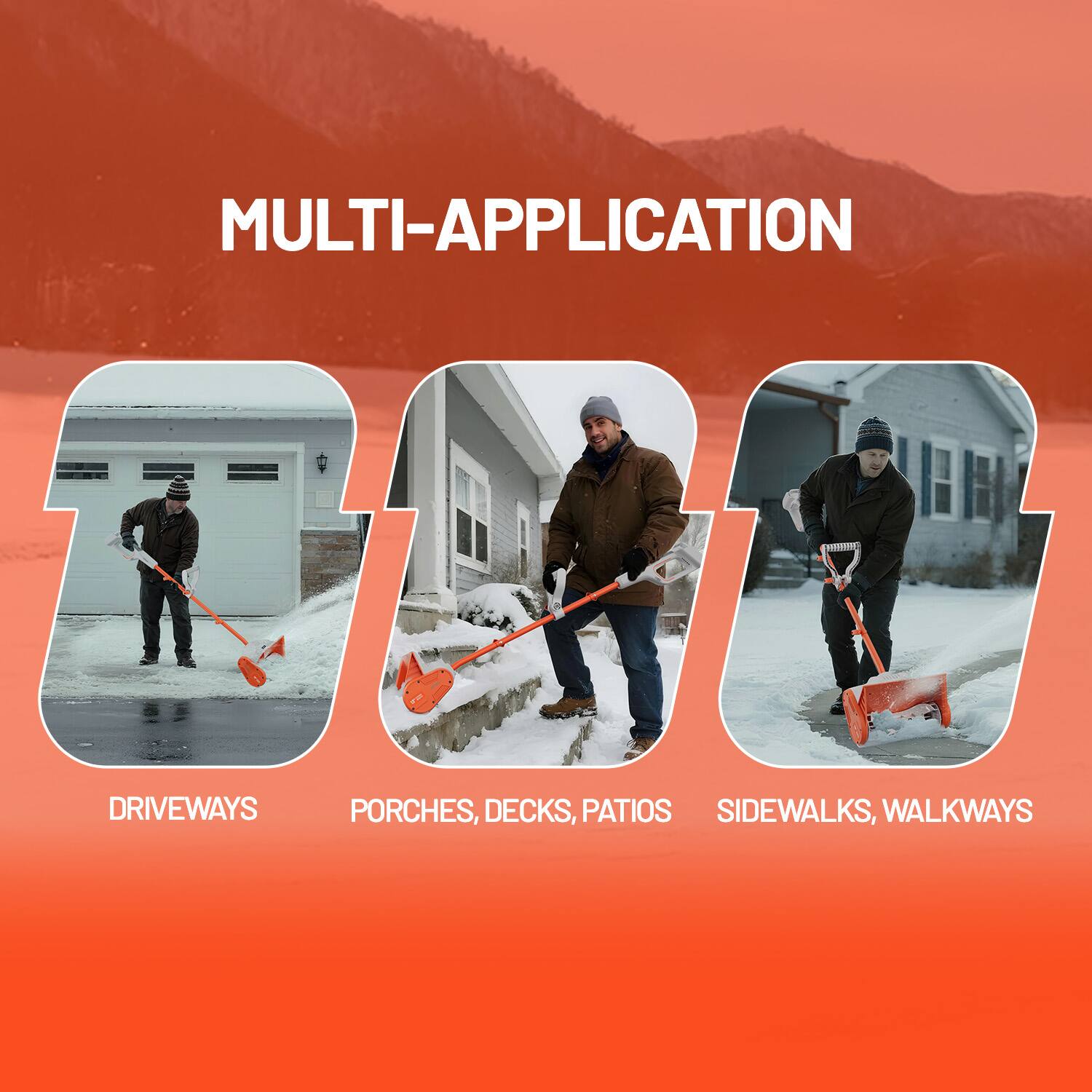 MULTI-APPLICATION

1. DRIVEWAYS
2. PORCHES, DECKS, PATIOS
3. SIDEWALKS, WALKWAYS