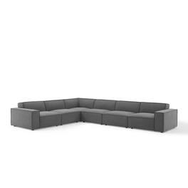 Restore 6-Piece Sectional Sofa by Modway - Brown