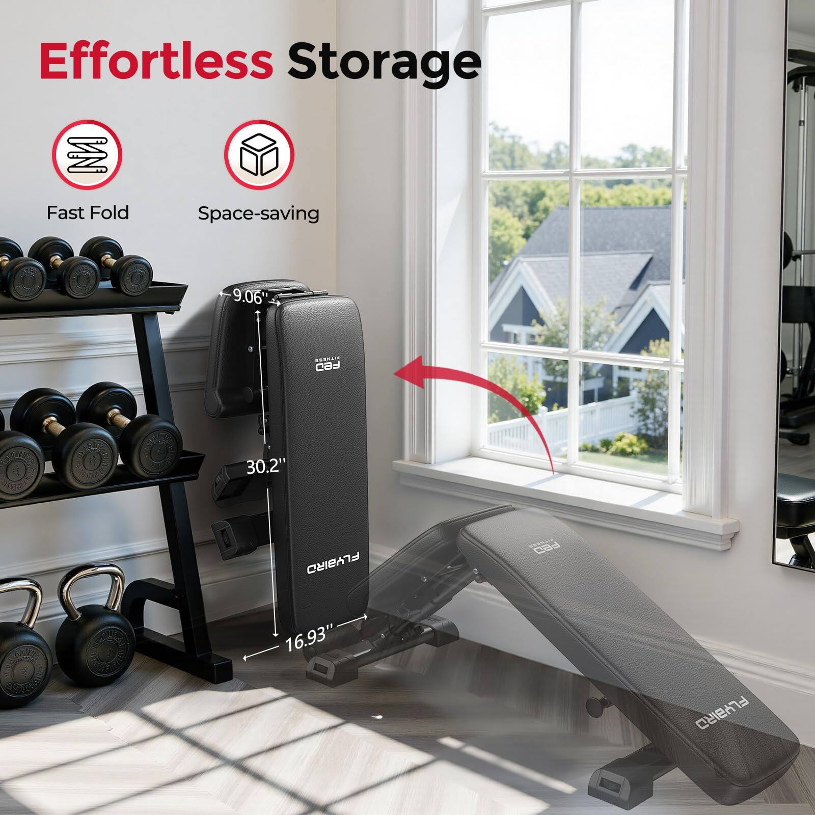 Effortless Storage  
Fast Fold  
Space-saving  
9.06"  
30.2"  
16.93"  
FLYBIRD