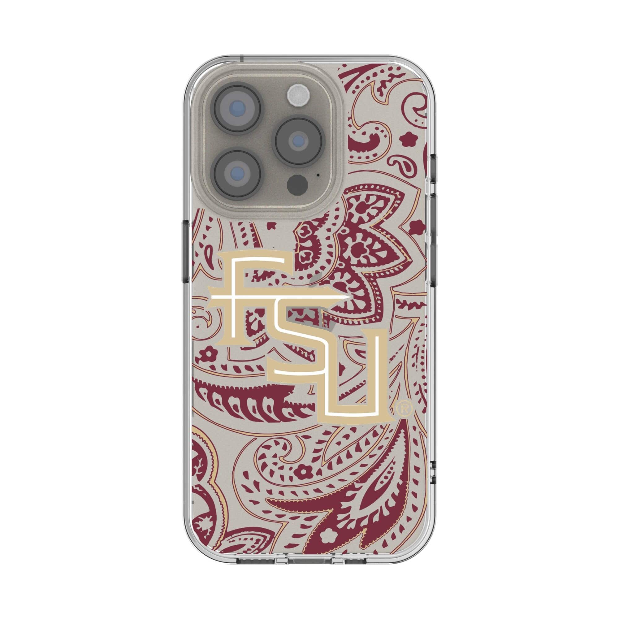 Keyscaper - NCAA - Florida State Seminoles iPhone Paisley Design Clear Case - 16 Plus - Multicolor price history on PriceWatchPro