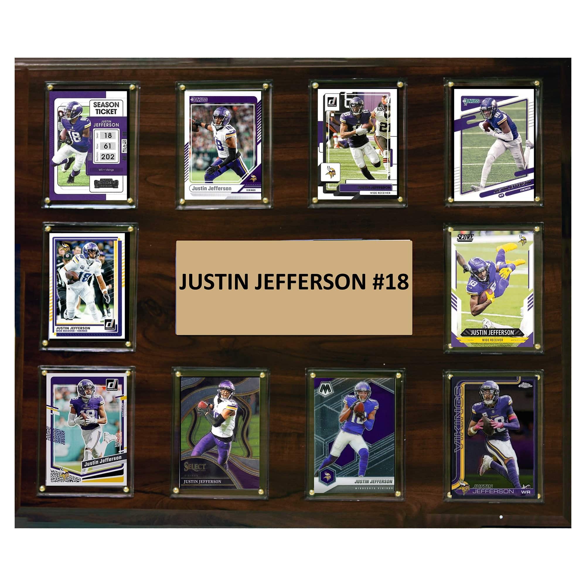 "C&I Collectibles - Justin Jefferson Minnesota Vikings 15"" x 18"" Trading Card Plaque - Multicolor" price history on PriceWatchPro