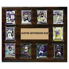 C&I Collectibles - Justin Jefferson Minnesota Vikings 15" x 18" Trading Card Plaque - Multicolor