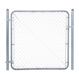 Adjust-A-Gate - Fit-Right Chain Link Fence Walk-Through Gate Kit (24"-72"W x 6'H) - Silver