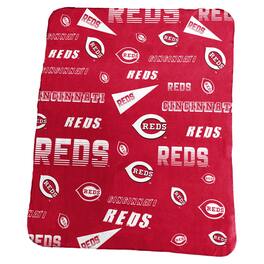 Logo Brands - Cincinnati Reds 50" x 60" Classic Fleece Blanket - Multicolor