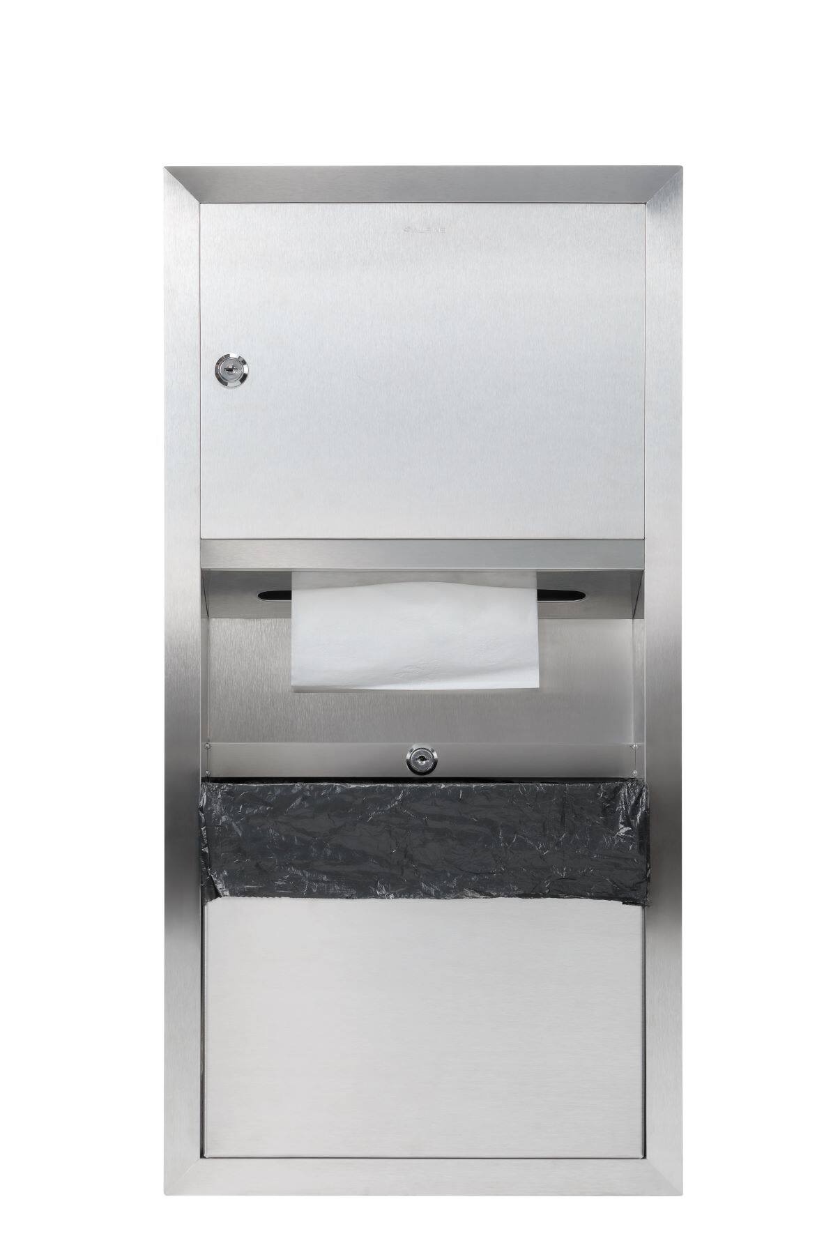 Alt View 10. Alpine Industries - Paper Towel Holder, 28" Recessed Paper Towel Dispenser with 2 Gal. Trash - Stainless Steel.