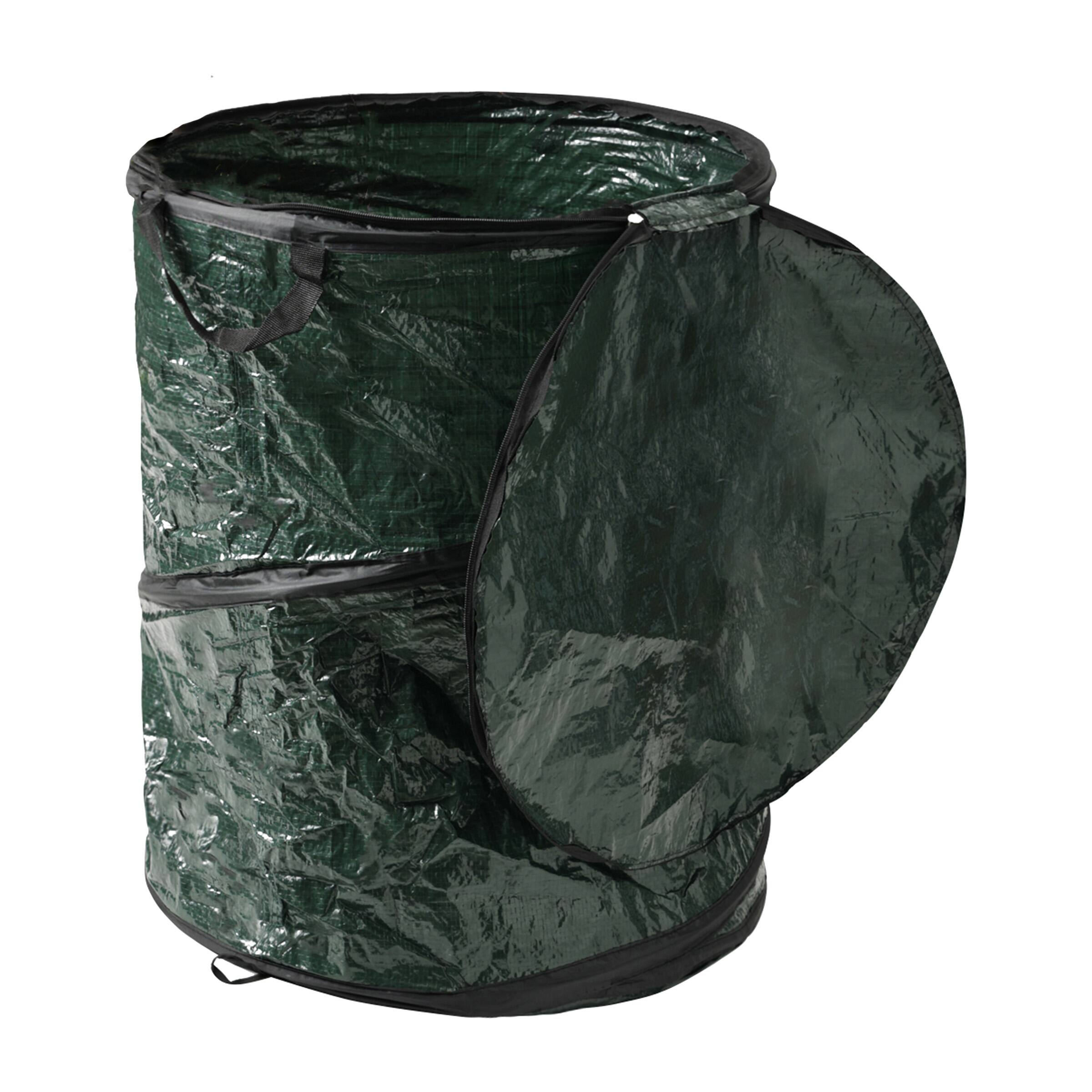 Left. Wakeman - 29.5-Gallon Pop Up Trash Can - Green.
