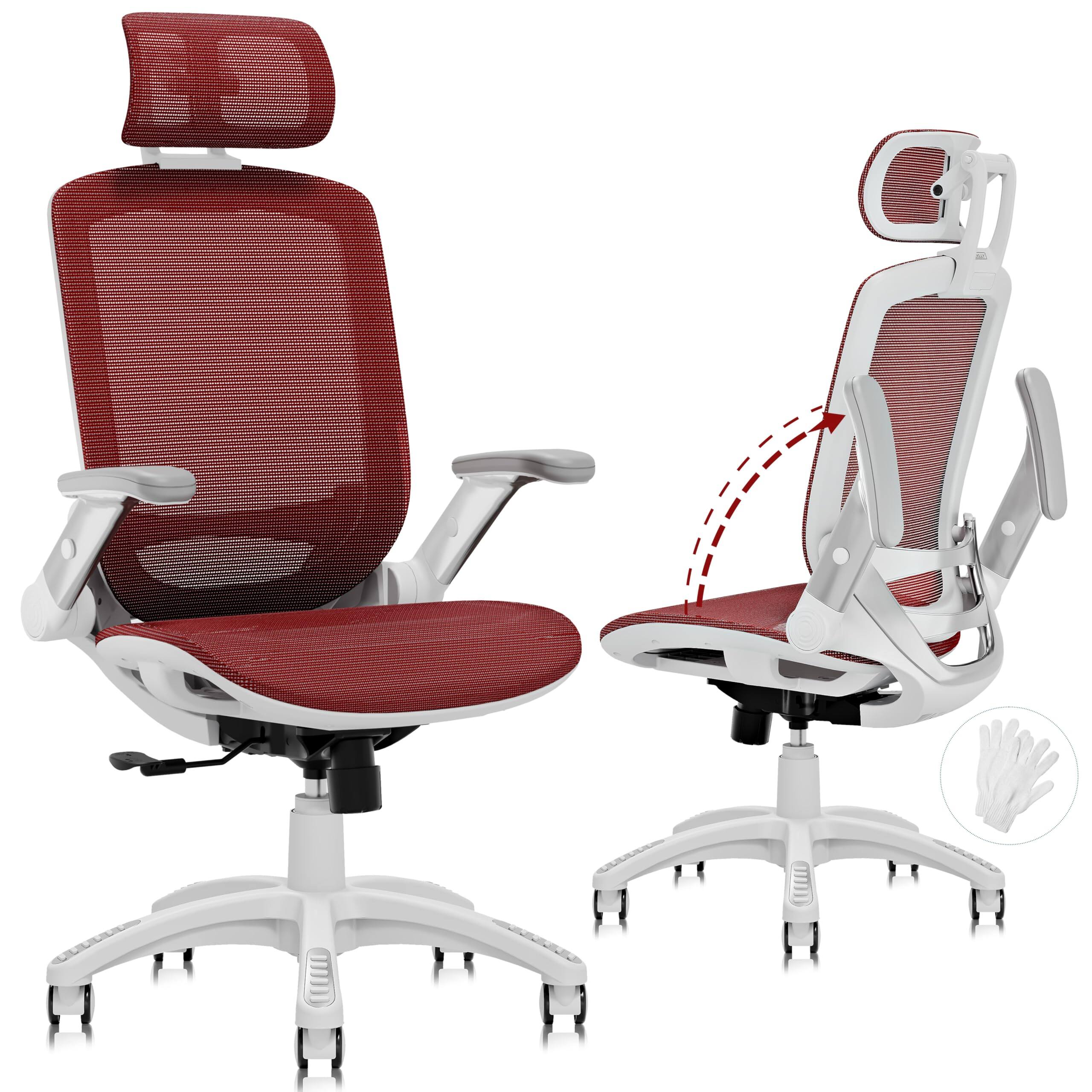 White Frame Red Mesh