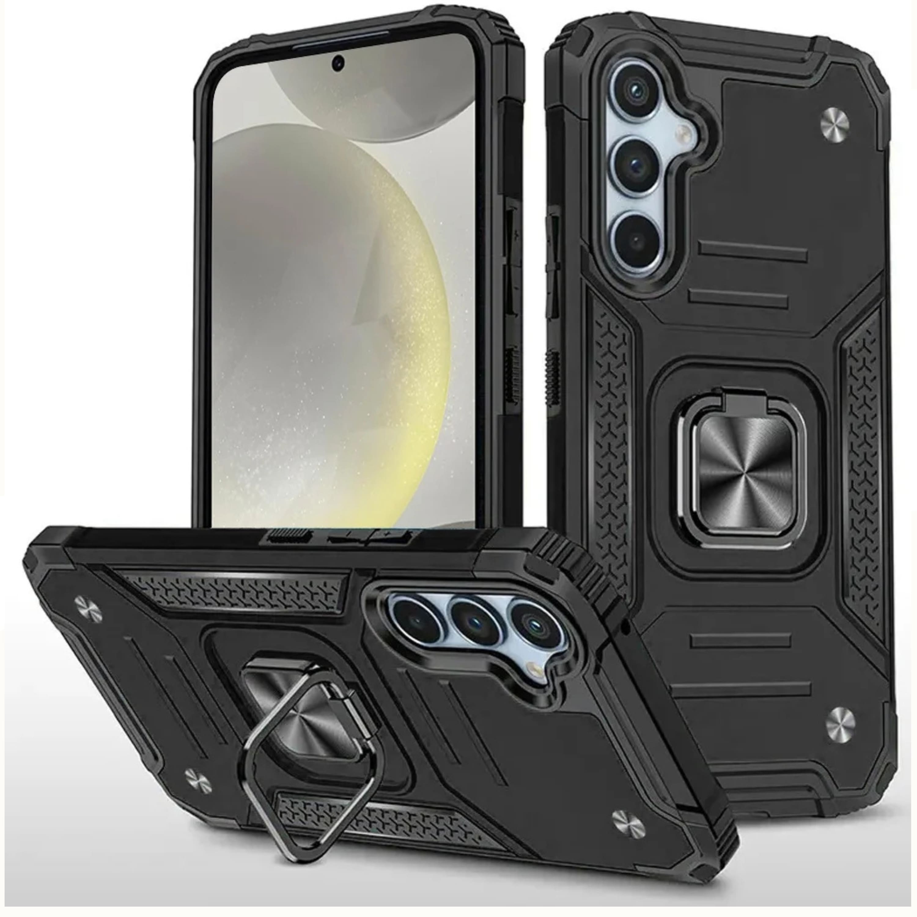 Kitcheniva - Magnetic Kickstand Shockproof Case With Tempered Glass For Samsung S25 Plus S24 Plus - Black price history on PriceWatchPro
