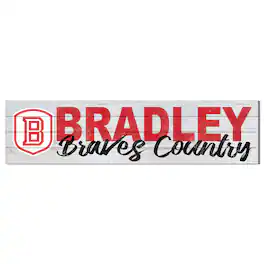 Jardine - Bradley Braves 40'' x 10'' Logo Sign - White