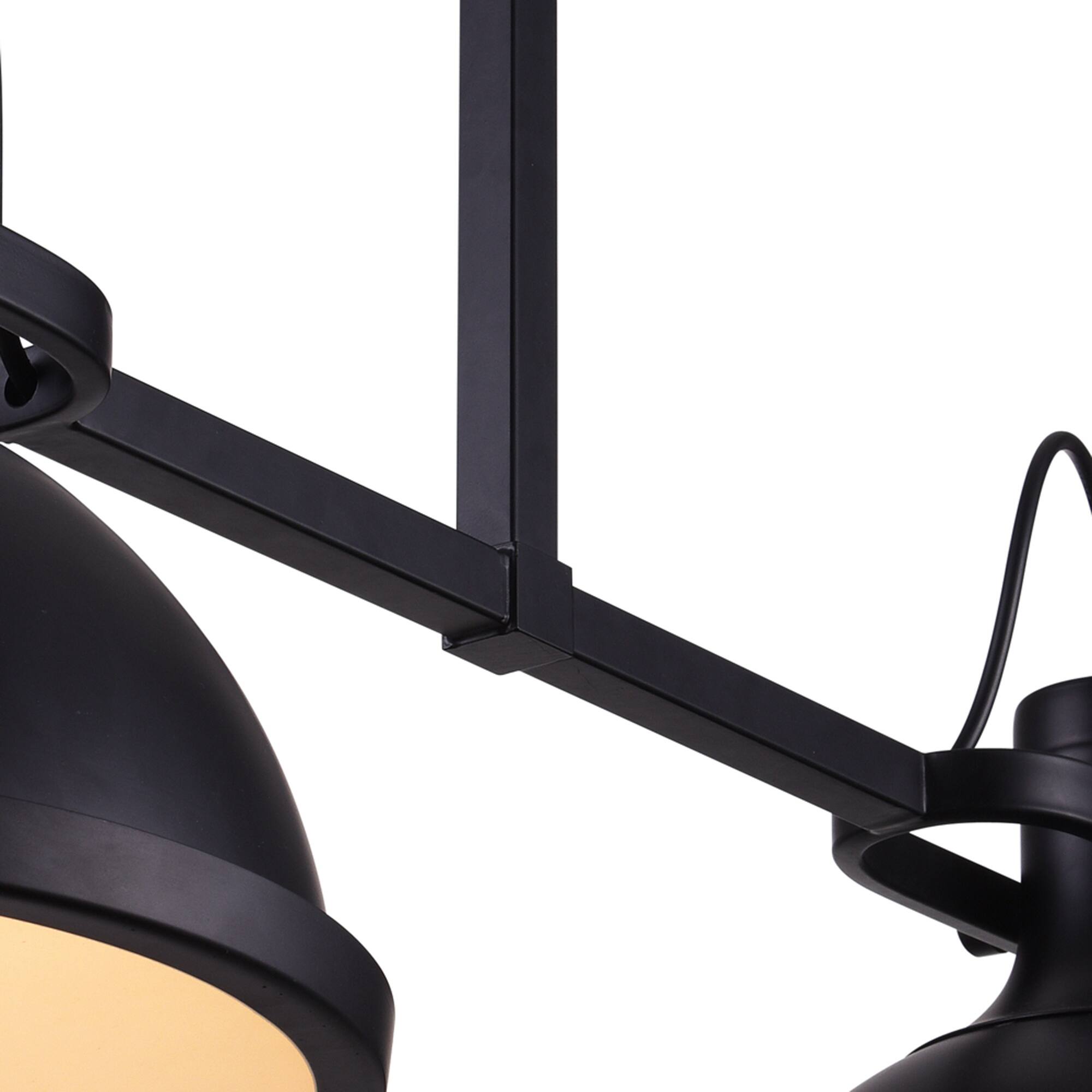 Left. CWI Lighting - Strum 3 Light Island Chandelier With Black Finish - Black.