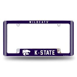 Rico Industries - Kansas State Wildcats Chrome Metal License Plate Frame with Full Frame Team Color Graphics - Multi