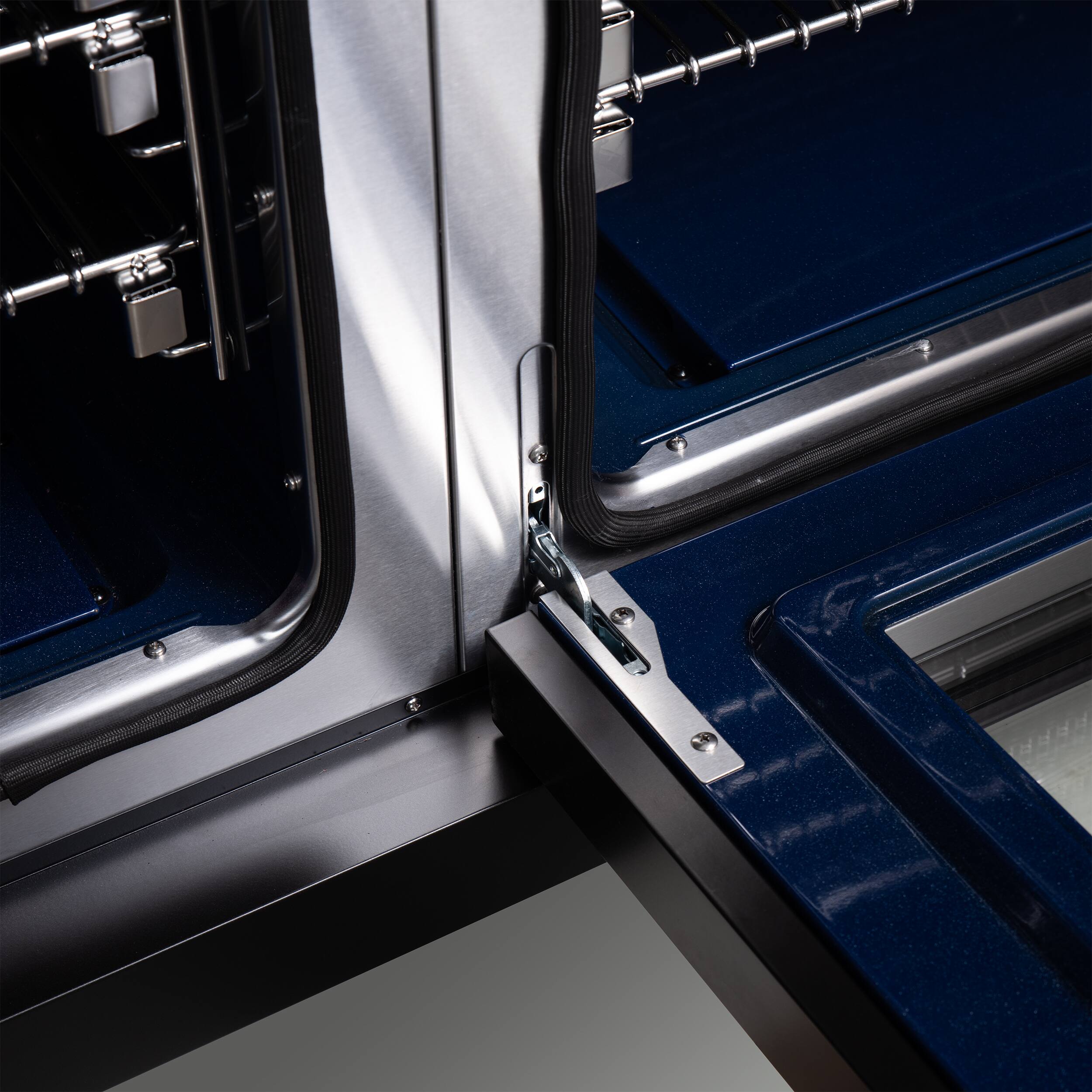 Alt View 15. Forno Appliances - Capriasca 6.58 Cu. Ft. Freestanding Dual Fuel True Convection Range with French Doors - Black.