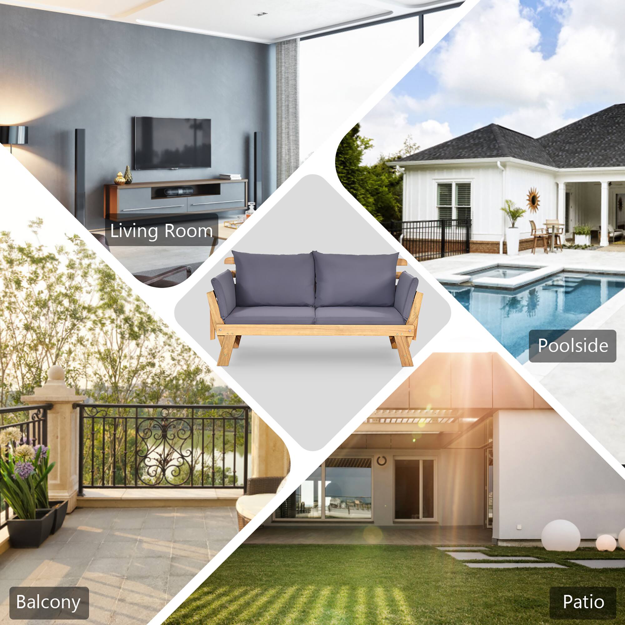 Living Room  
Poolside  
Balcony  
Patio