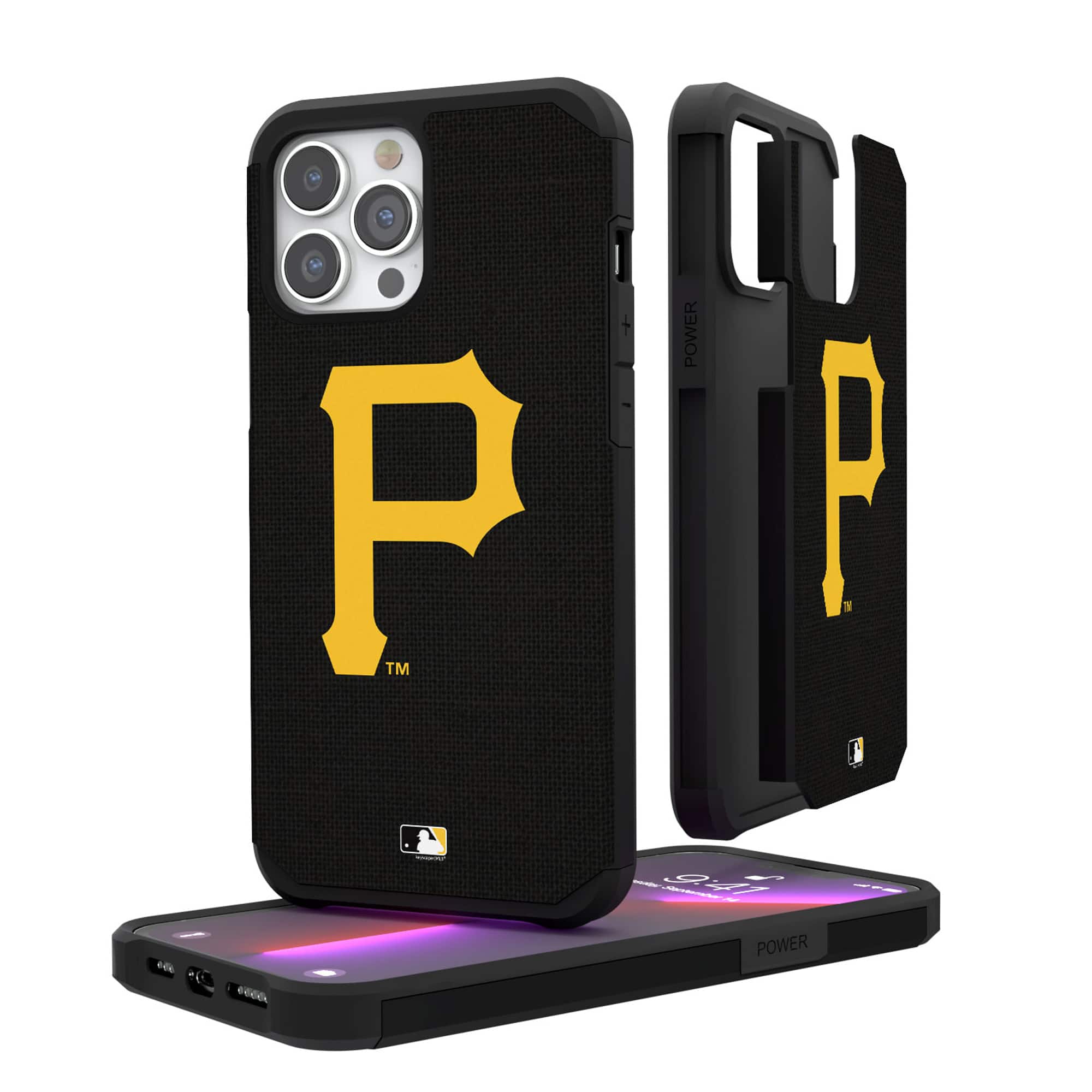 Keyscaper - MLB - Pittsburgh Pirates iPhone Solid Design Rugged Case - 12 Pro Max - Multicolor