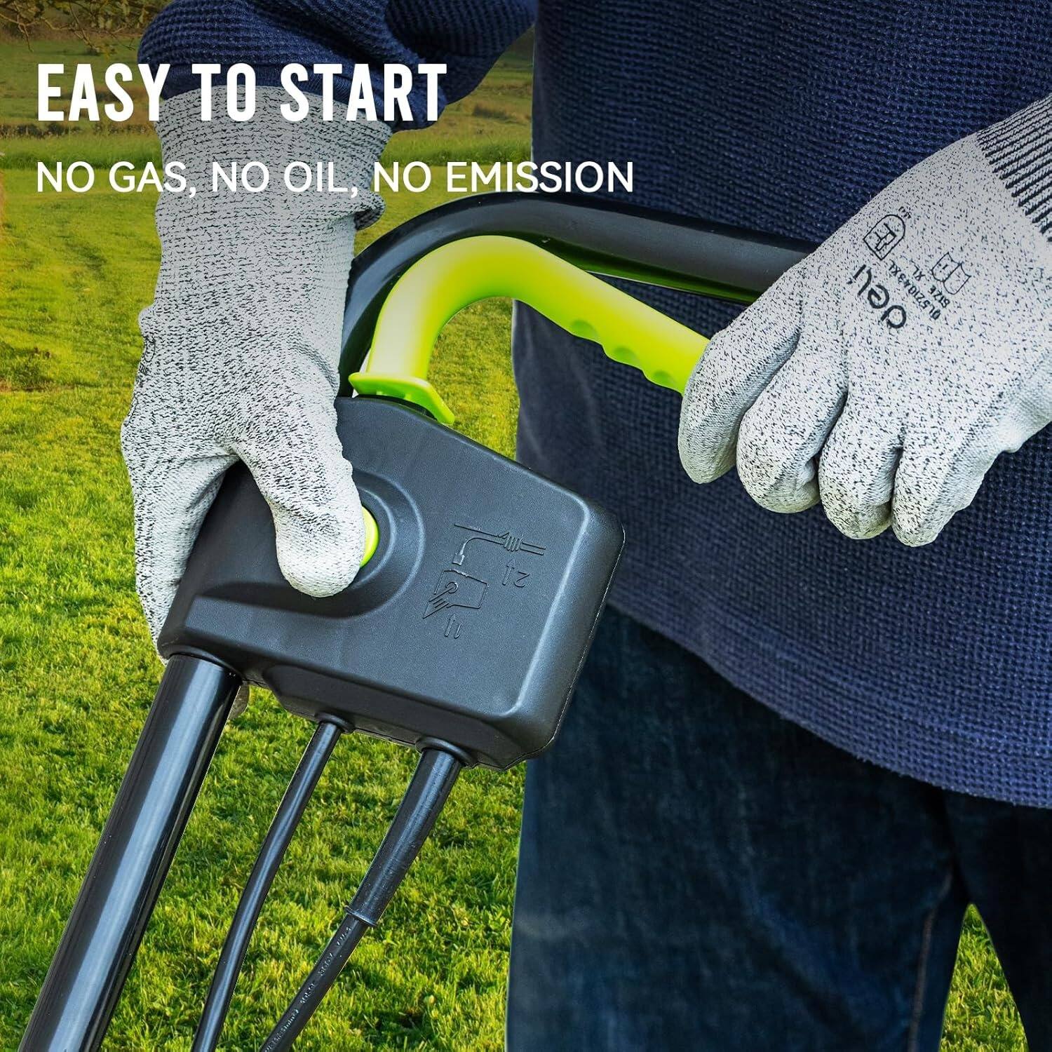 EASY TO START  
NO GAS, NO OIL, NO EMISSION