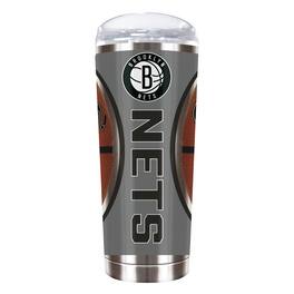 Great American Products - Brooklyn Nets 32oz. Big Slim Game Ball Travel Tumbler - Brown