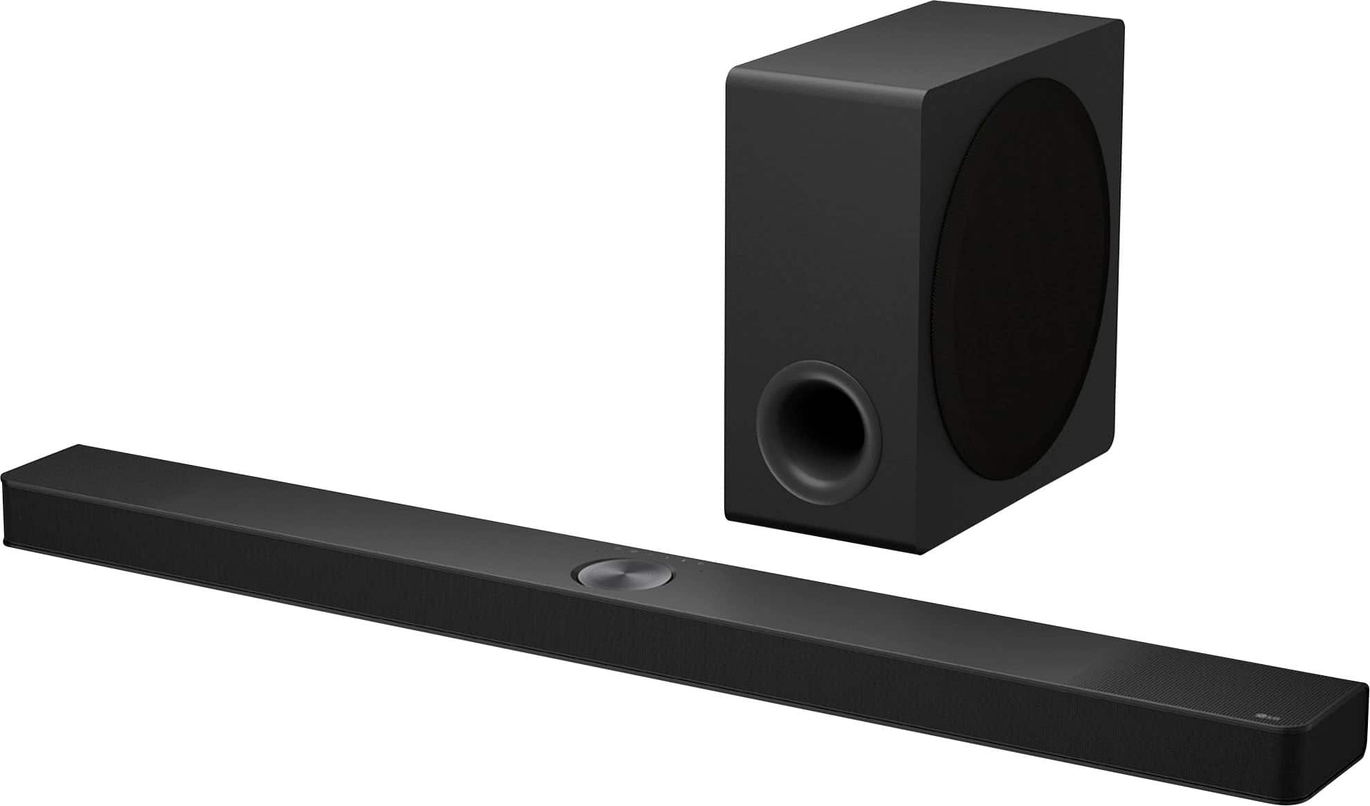 Front. LG - 5.1.3-Channel S90TY Soundbar with Wireless Subwoofer, Dolby Atmos, WOW Orchestra - Black.