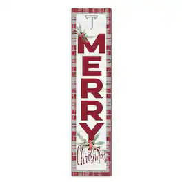 Jardine - Troy University Trojans 12'' x 48'' Outdoor Merry Christmas Leaner - White