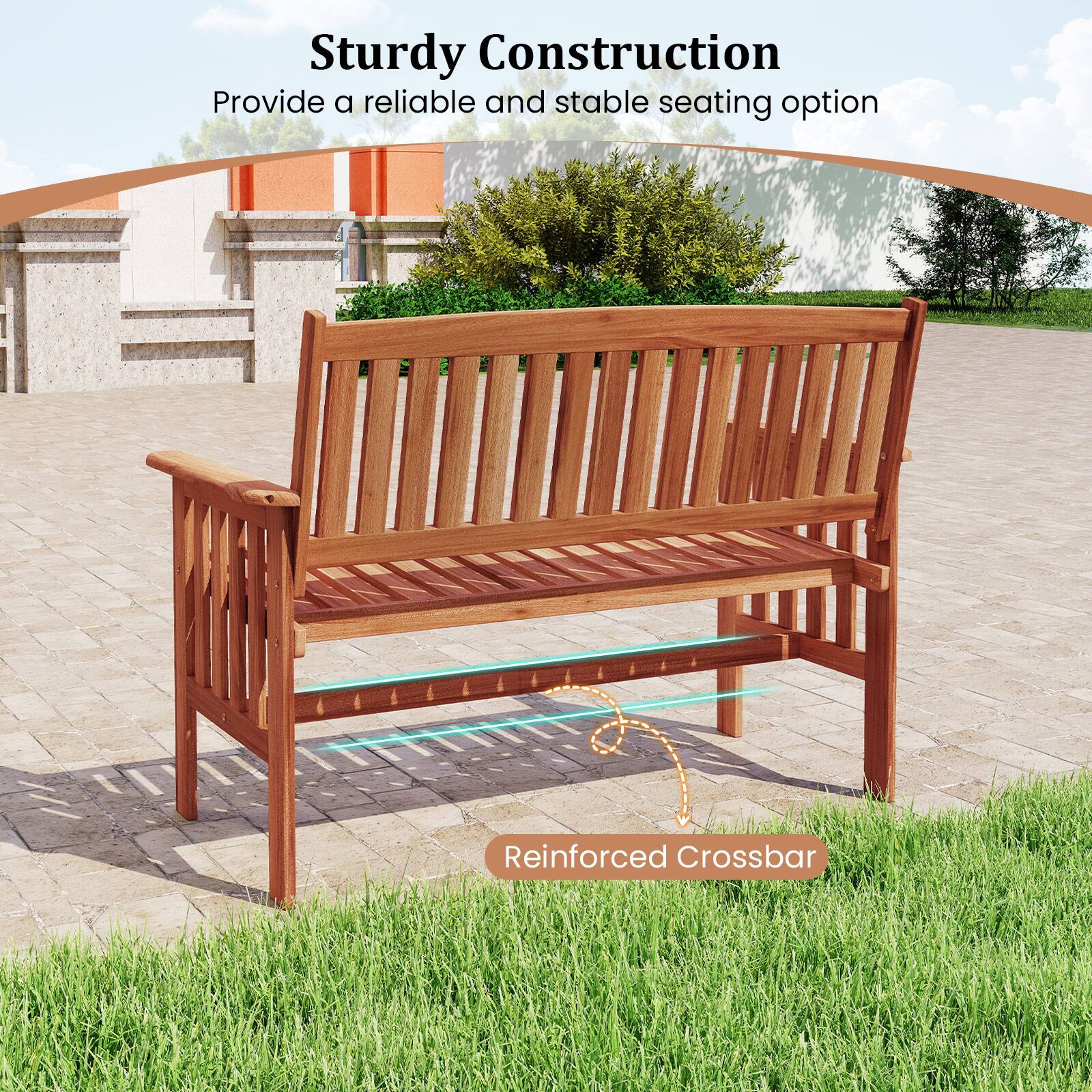Sturdy Construction  
Provide a reliable and stable seating option  

Reinforced Crossbar