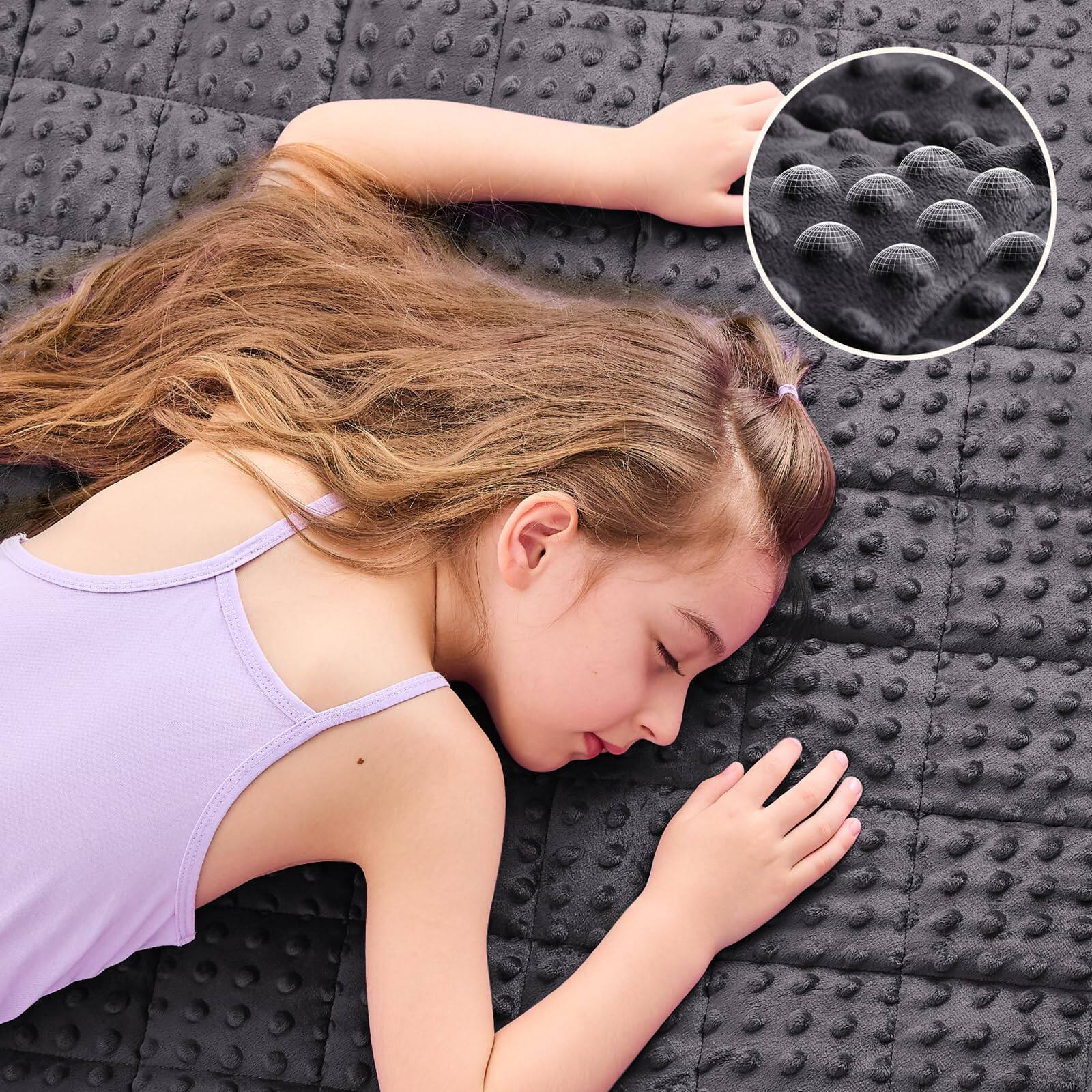 Left. Pacoar Cade - Weighted Blanket 5 Lb Throw Minky Plush Heavy Blankets Microfiber Small Fleece Warm Comforter 36 * 48in COOLING & - Purple-40*60-7lbs.