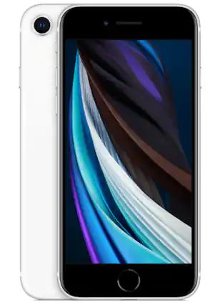 Front. Apple - Pre-Owned Good iPhone SE (2020) 128GB (Unlocked) - White.