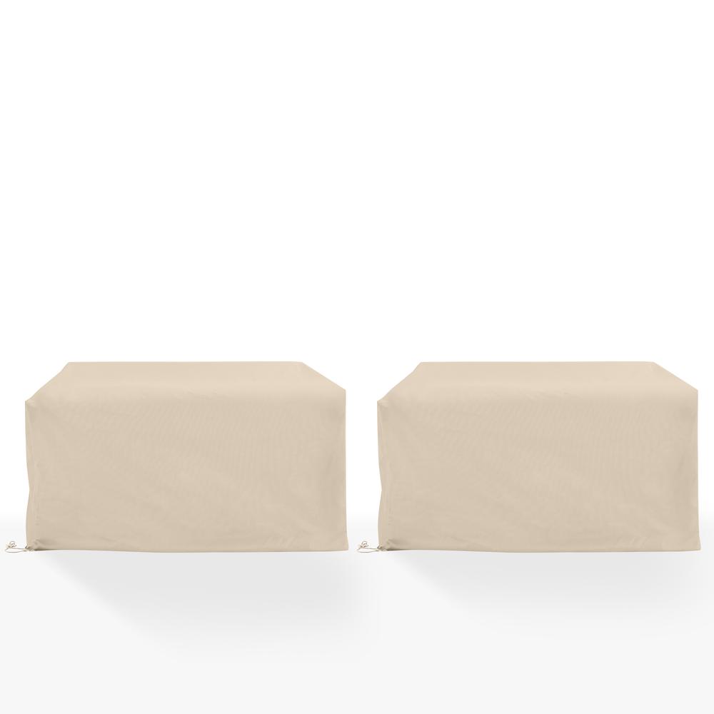 Back. Crosley Furniture - 2Pc Outdoor Loveseat Furniture Cover Set - 2 Loveseats - Tan.