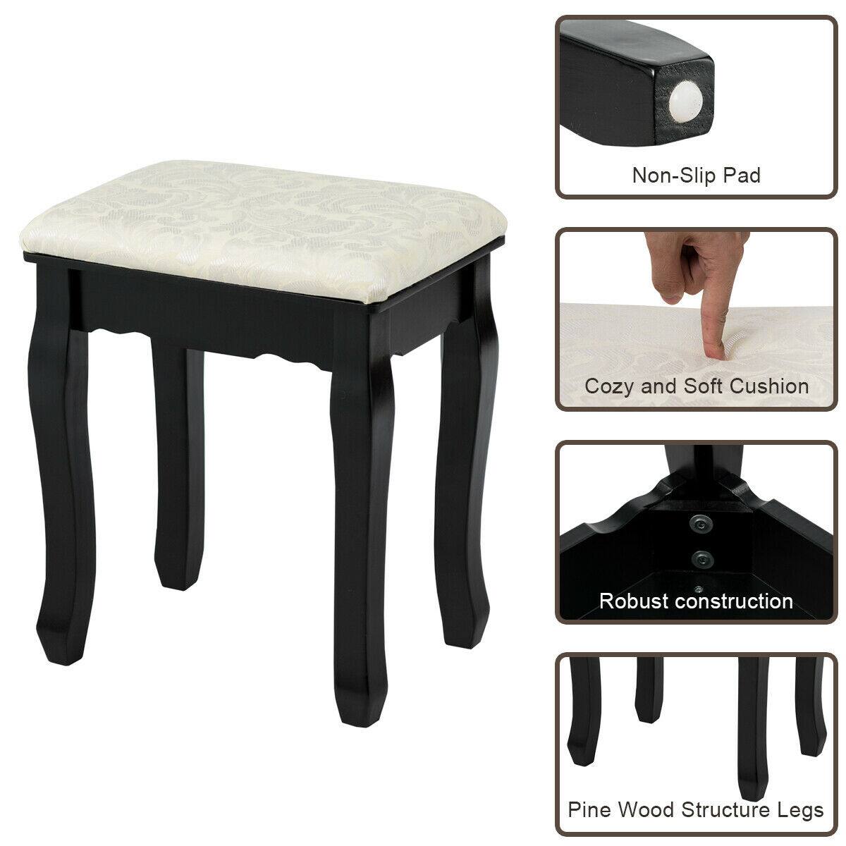 - Non-Slip Pad
- Cozy and Soft Cushion
- Robust construction
- Pine Wood Structure Legs