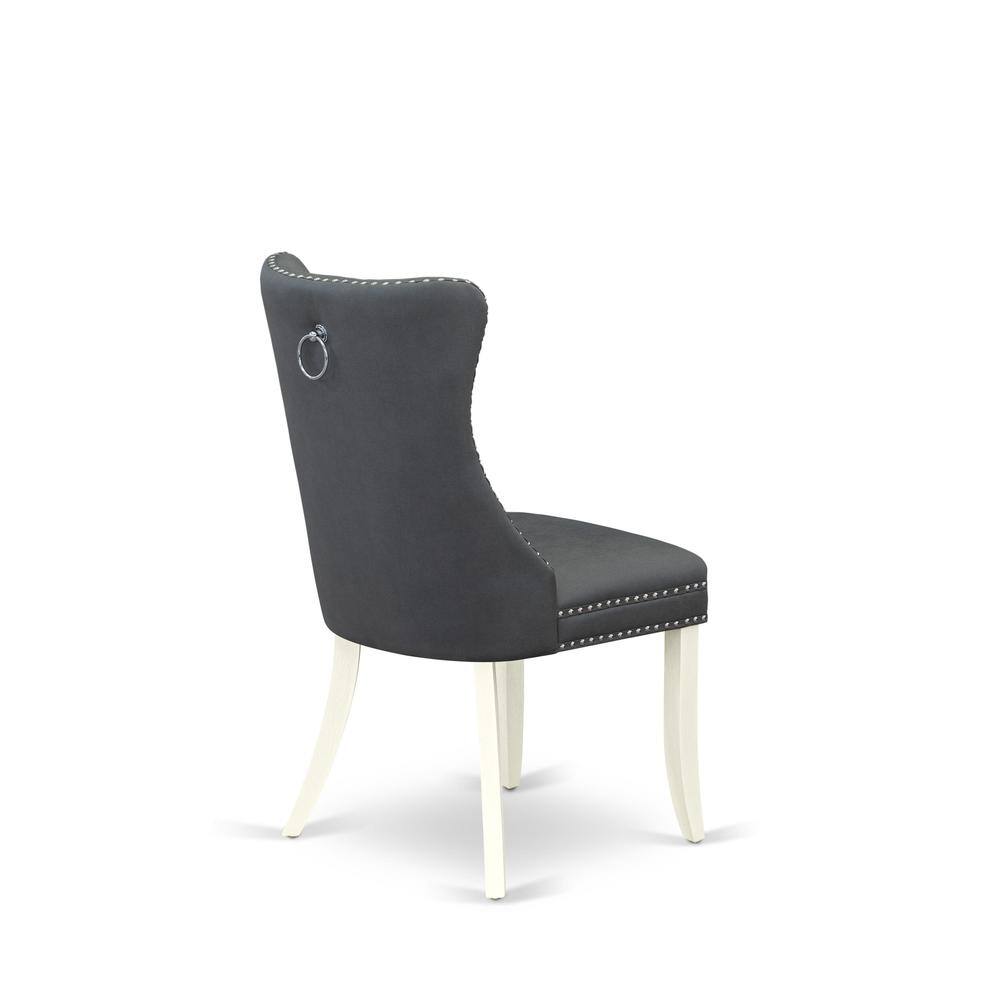 Back. East West Furniture - Parson Chairs - White.