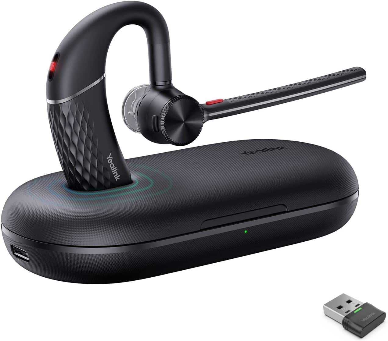Yealink - 1208709 BH71 Pro Bluetooth Headset with USB-C/A Dongle,Teams &Zoom Certified, 4 Noise Cancelling Microphone