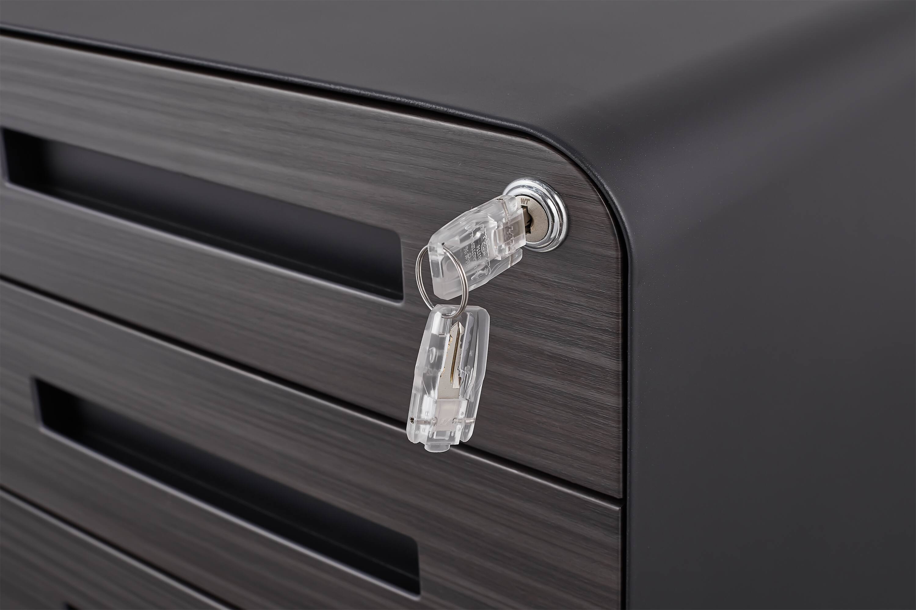 Alt View 6. GOODSILO - 3-Drawer Mobile File Cabinet Under Desk - Versatile Storage for Legal/Letter/A4 Files, Anti-Tilting, Steel - Black.