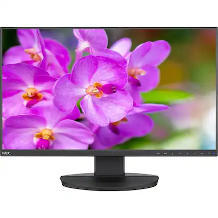 Front. NEC - NEC Display MultiSync EA241F-BK Full HD LCD Monitor - 16:9 - Black - 23.8" Viewable - WLED Backlight - 1920 x 1080 - Black.