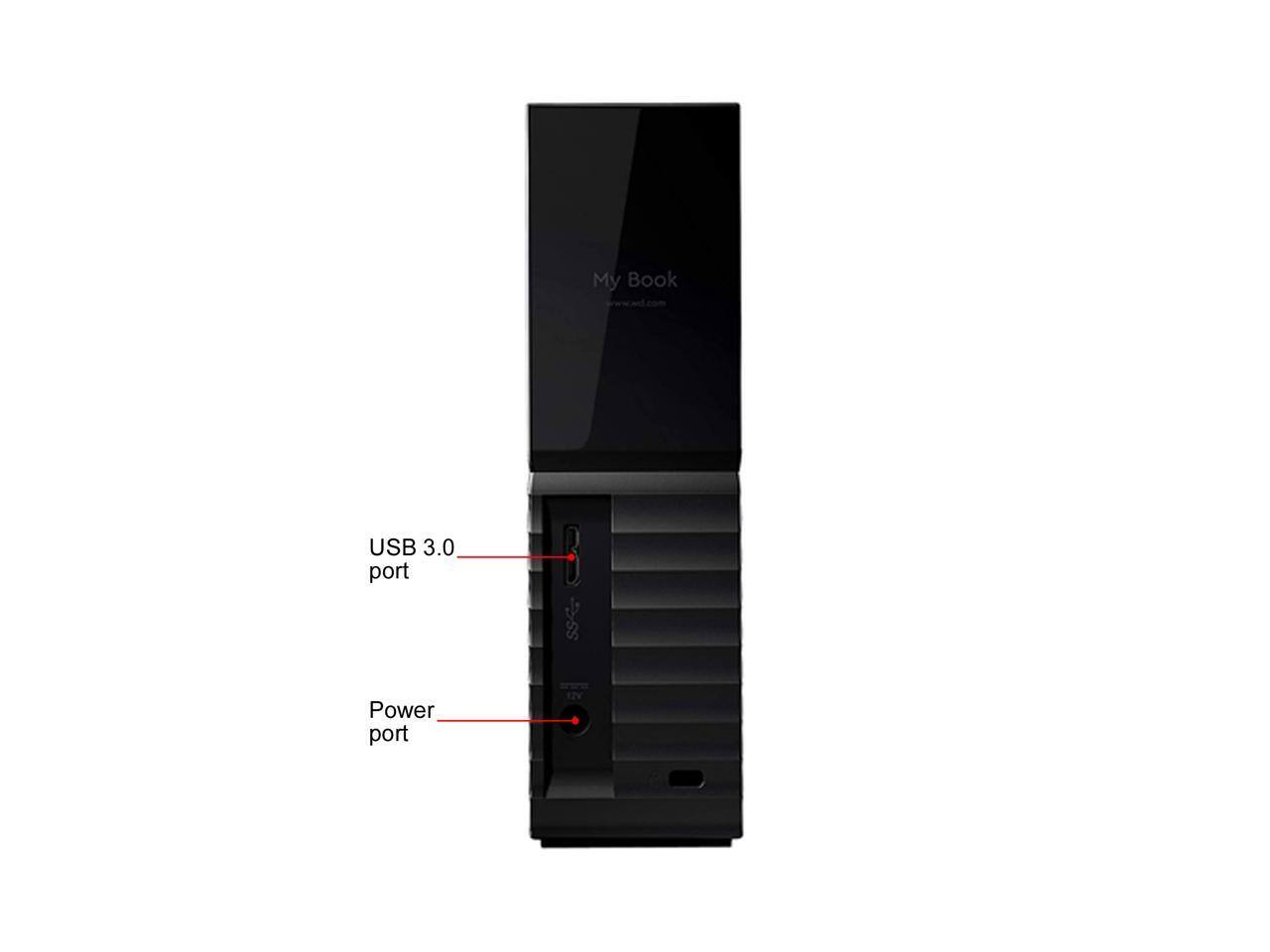 My Book  
wwad.com  

USB 3.0 port  
Power port 12V