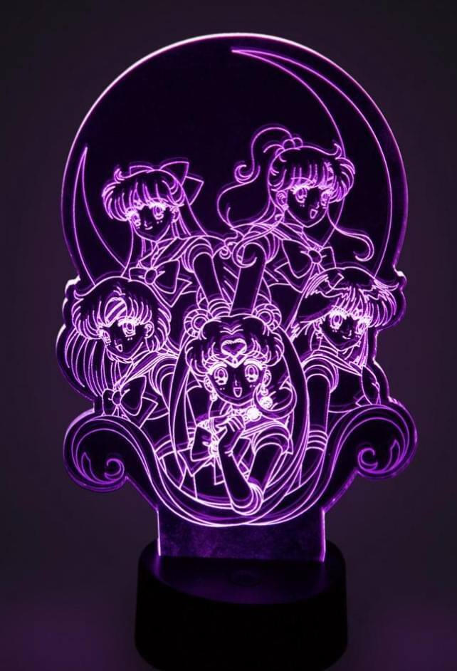 Alt View 1. Just Funky - Sailor Moon Acrylic Lamp LED Lamp - Black.