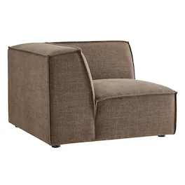 Restore Performance Fabric Upholstered Modular Corner Chair by Modway - Mocha