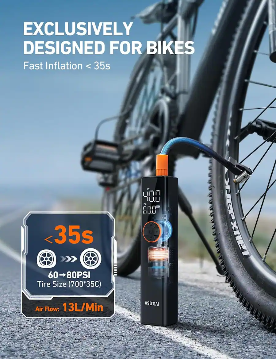 Mountain Bike Electric Air Pump For Bicycle Tires Air Compressor