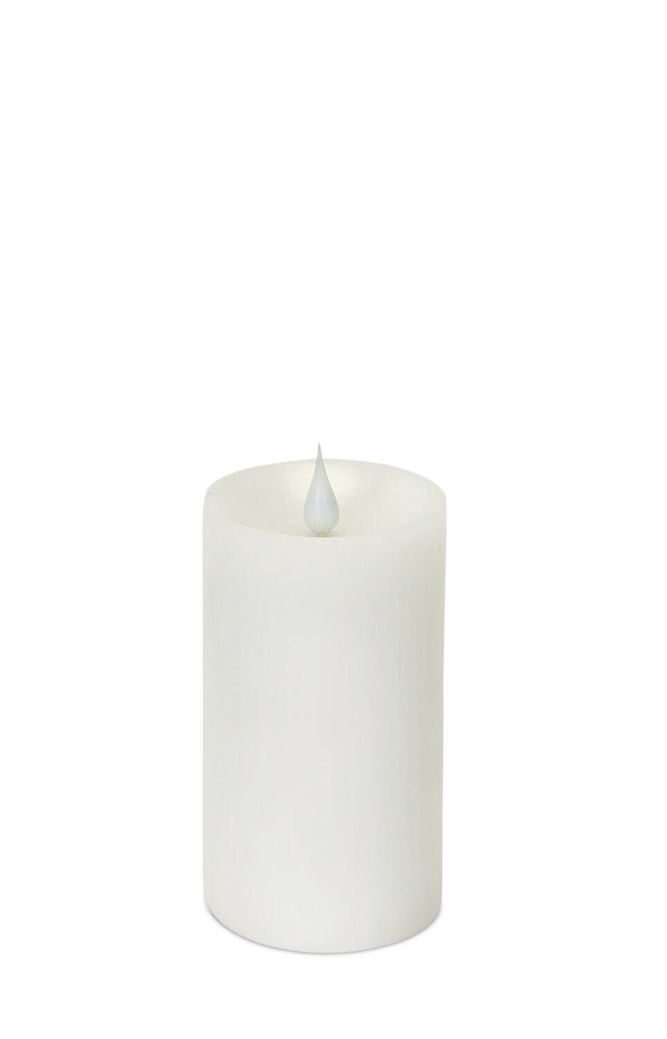 Angle. BreeBe - Simplux Designer LED Candle with Moving Flame and Remote (Set of 2) - White.